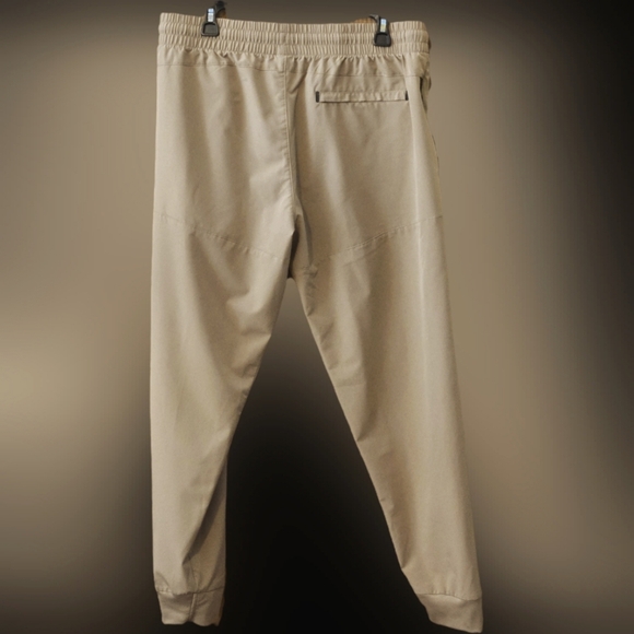 bcg ACADEMY LTD Training Stretch Pants w/ Pockets Tan Khaki Athletic Men size L - Picture 2 of 16